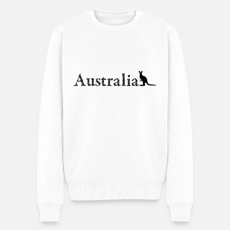 Australie - Kangourou - Pull Premium bio Homme - blanc