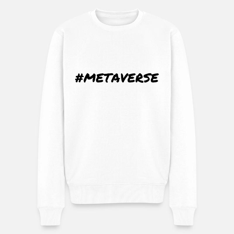 Metaverse web 3.0 blockchain - Pull Premium bio Homme - blanc