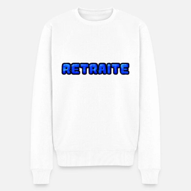 RETRAITE. RETRAITE. RETRAITEE. RETRAITE - Pull Premium bio Homme - blanc