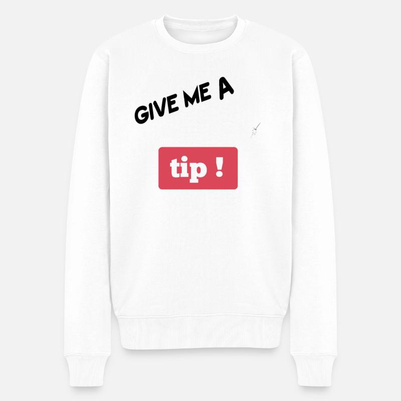 YOUTUBE-Tipps - Männer Premium Bio Pullover - Weiß