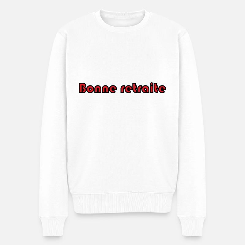 RETRAITE. RETRAITE. RETRAITEE. RETRAITE - Pull Premium bio Homme - blanc