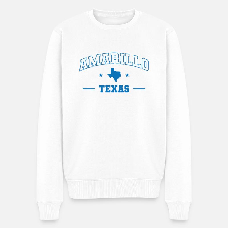 Amarillo Texas État des États-Unis Amériques - Pull Premium bio Homme - blanc
