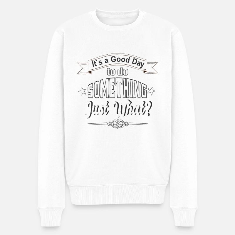 Dire, Drôles de dictons - Pull Premium bio Homme - blanc