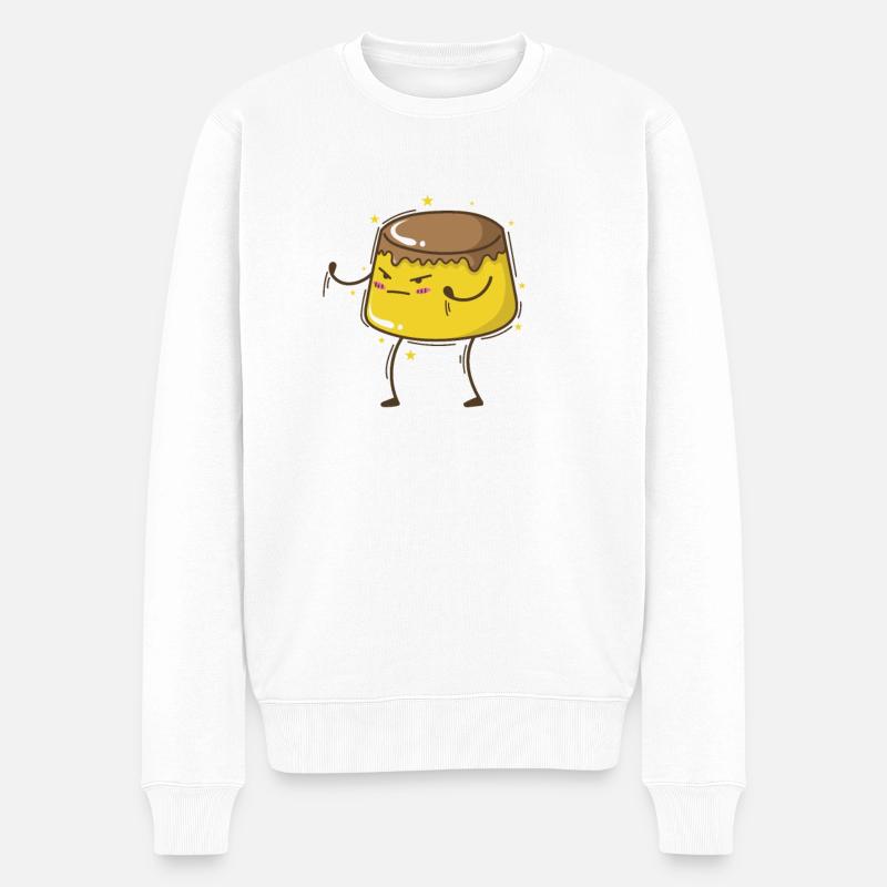 Délicieux dessert au pudding - Pull Premium bio Homme - blanc