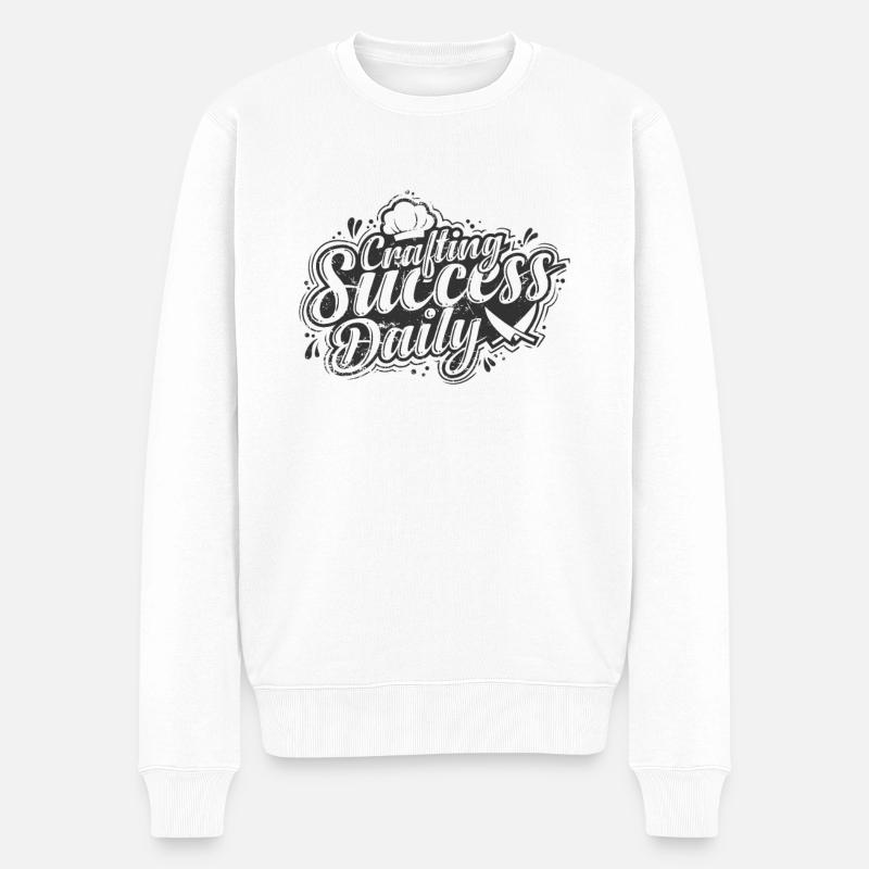 Crafting Success Daily - Männer Premium Bio Pullover - Weiß