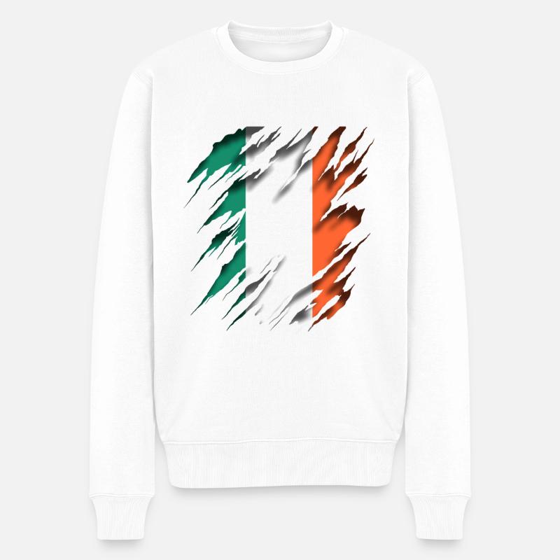 Irlande - Pull Premium bio Homme - blanc