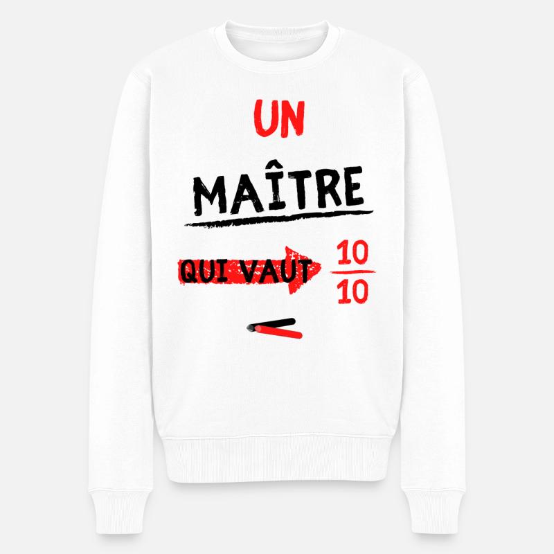 Maitre Blanc - Pull Premium bio Homme - blanc