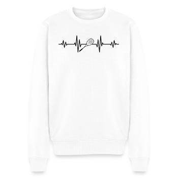 Heartbeat Squash - Männer Premium Bio Pullover - Weiß - Vorne - Thijin (182cm)