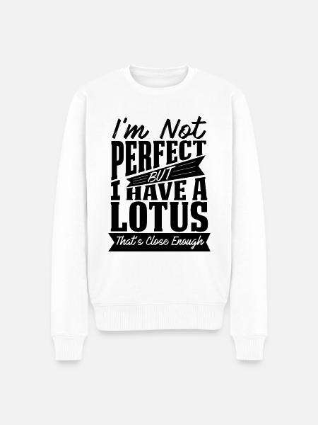 PERFEKT MIT LOTUS CAR - Männer Premium Bio Pullover - Weiß
