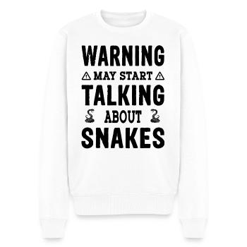 Waning peut commencer à parler de serpents - Schlangen - Pull Premium bio Homme - blanc - Devant - Thijin (182cm)