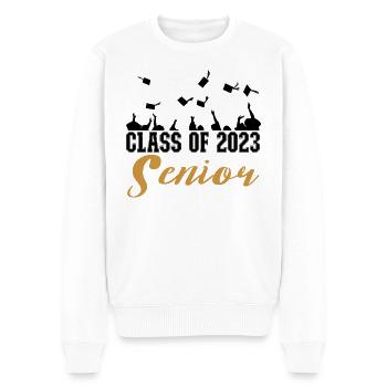 Graduate 2023 - Class of 2023 Senior - Männer Premium Bio Pullover - Weiß - Vorne - Thijin (182cm)