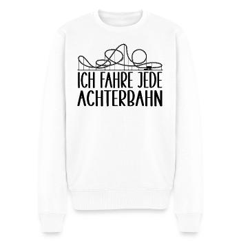 Je monte sur toutes les montagnes russes, les montagnes russes - Pull Premium bio Homme - blanc - Devant - Thijin (182cm)
