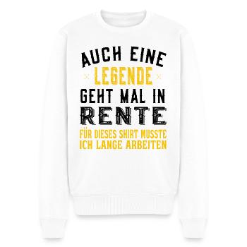 Même une légende prend sa retraite - les retraités - Pull Premium bio Homme - blanc - Devant - Thijin (182cm)