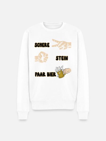  - Bierliebhaber - Männer Premium Bio Pullover - Weiß