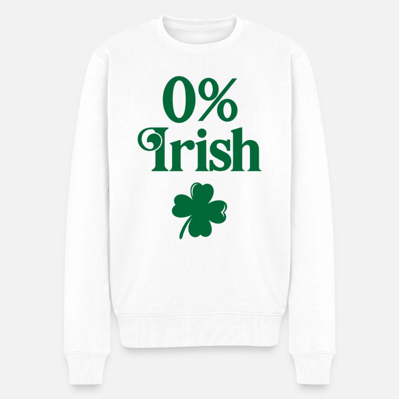 0% Iren - Männer Premium Bio Pullover - Weiß