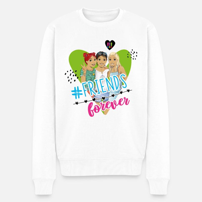 Die Drei !!! Friends Forever - Männer Premium Bio Pullover - Weiß