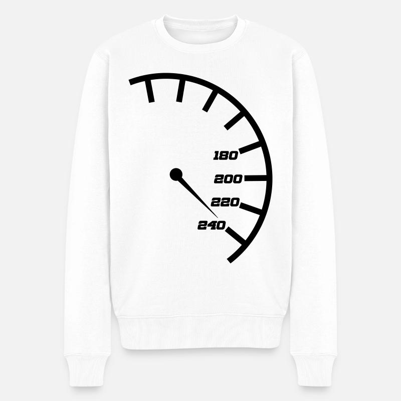 Tacho - Männer Premium Bio Pullover - Weiß