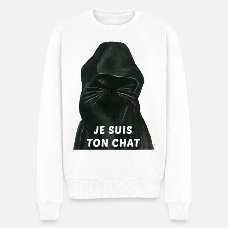 je suis ton chat - Pull Premium bio Homme - blanc