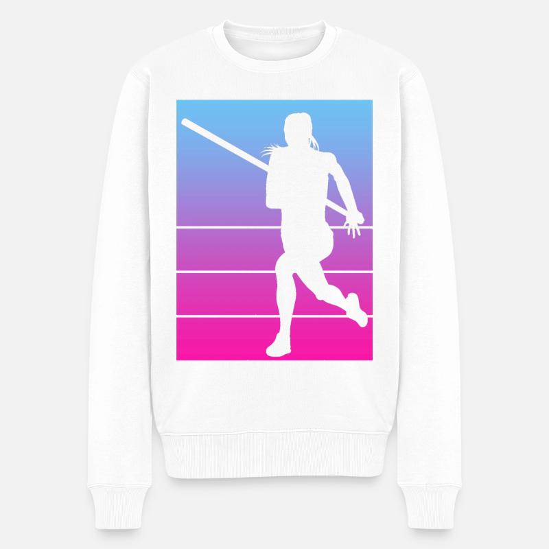 Stabhochspringen - Männer Premium Bio Pullover - Weiß