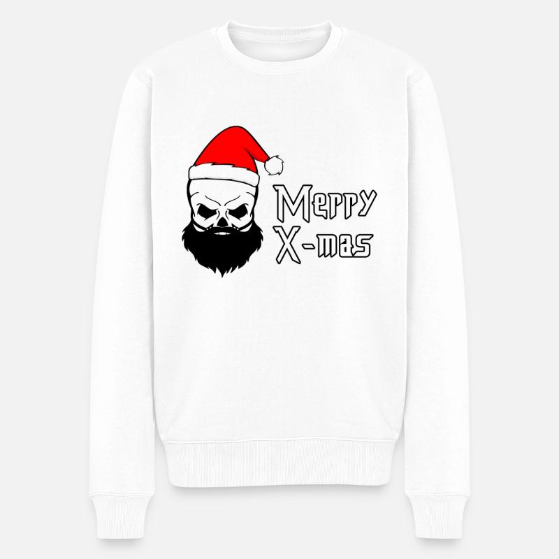 Merry X-mas / Frohe Weihnachten / Weihnachtsmode - Männer Premium Bio Pullover - Weiß