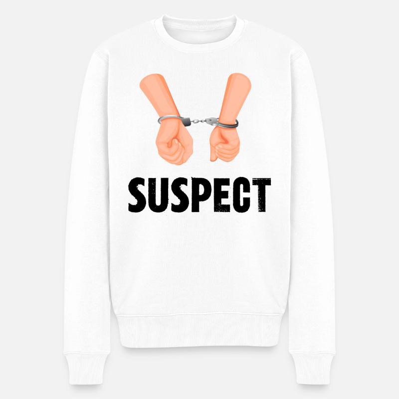 SUSPECT - Pull Premium bio Homme - blanc