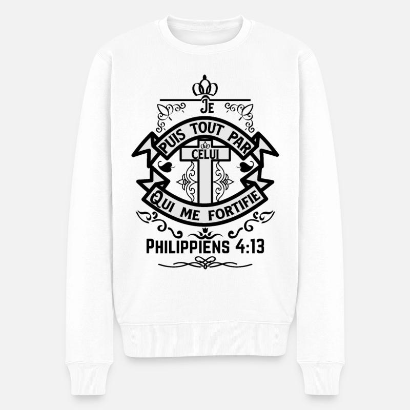 Philippiens 4 13 - Pull Premium bio Homme - blanc