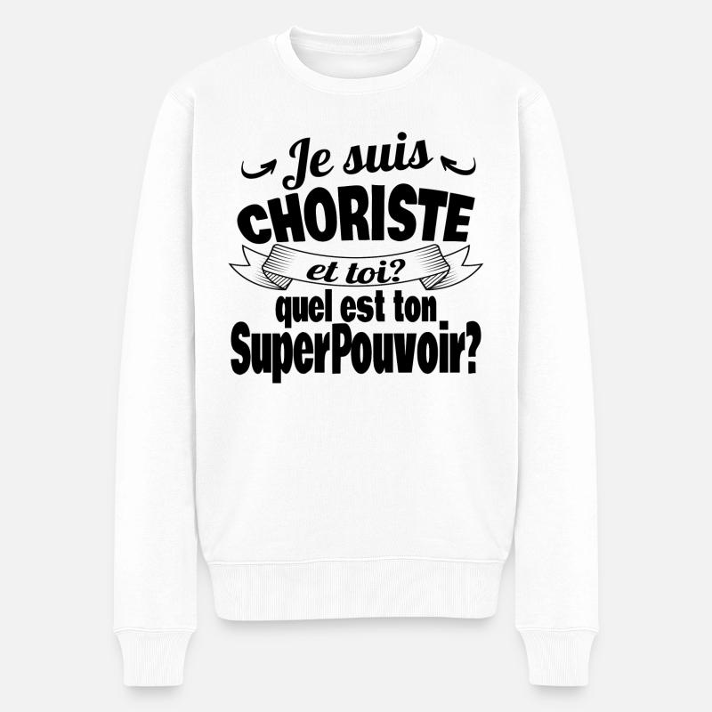 je suis choriste - Pull Premium bio Homme - blanc