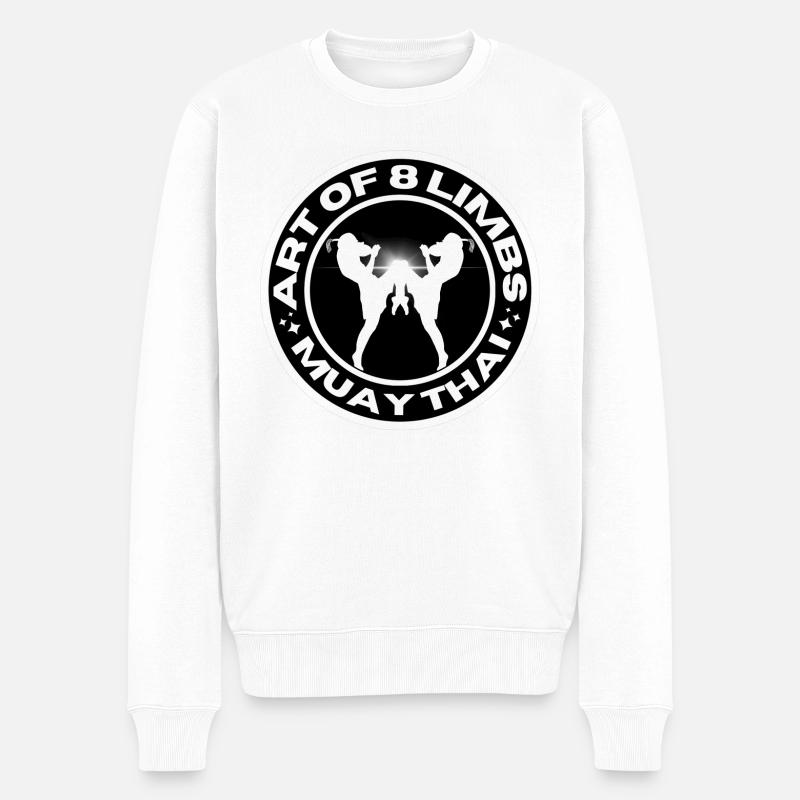 Muay Thai Thaiboxen Thailand - Männer Premium Bio Pullover - Weiß