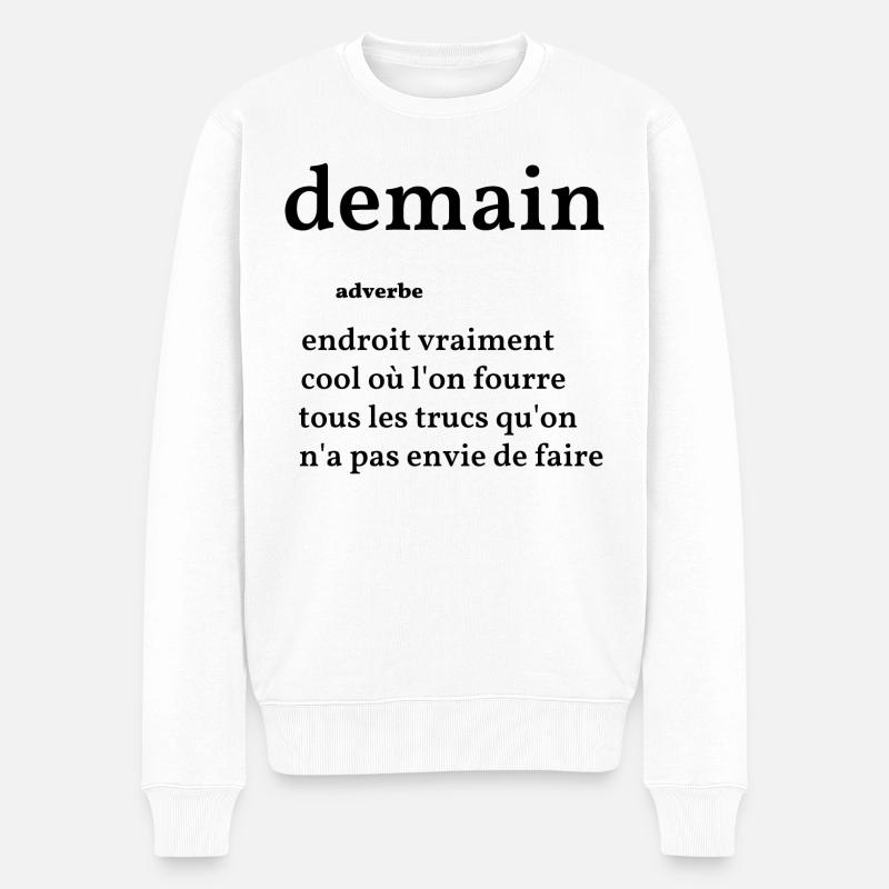 demain - Pull Premium bio Homme - blanc
