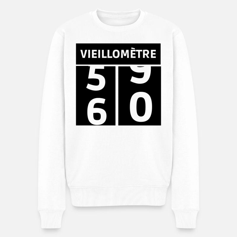 anniversaire 60 ans - Pull Premium bio Homme - blanc