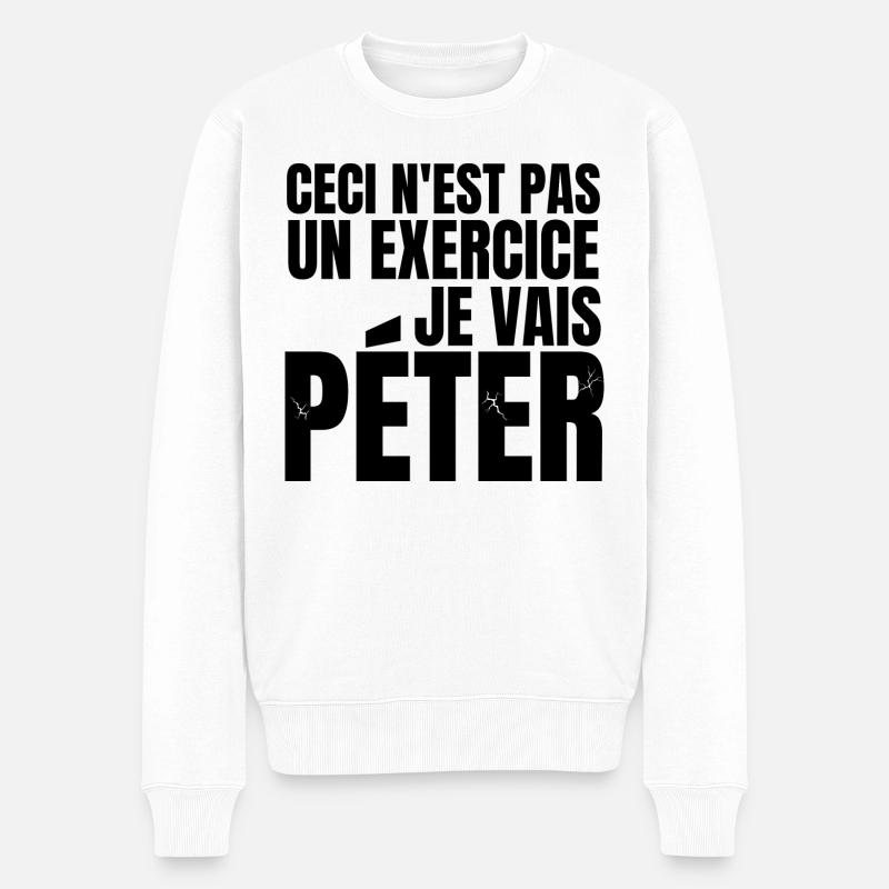 je vais péter - Pull Premium bio Homme - blanc