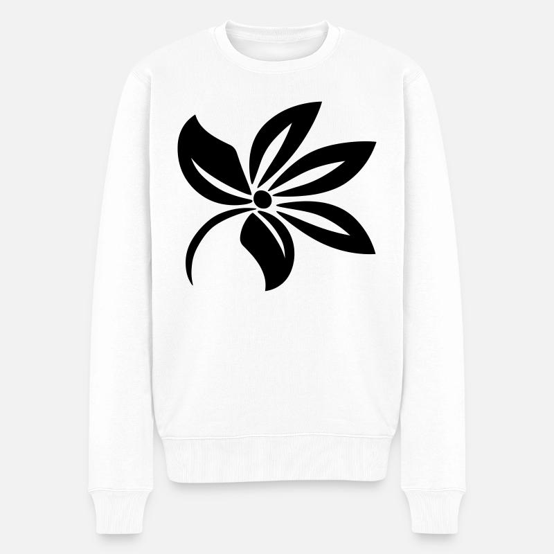 Fleur - Pull Premium bio Homme - blanc