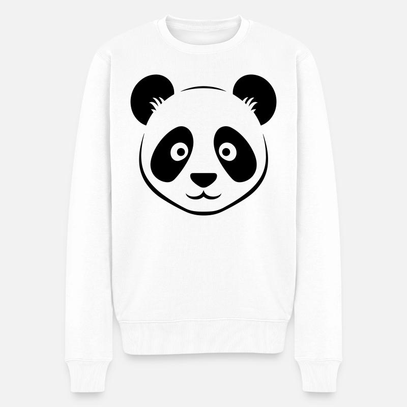 Panda - Pull Premium bio Homme - blanc
