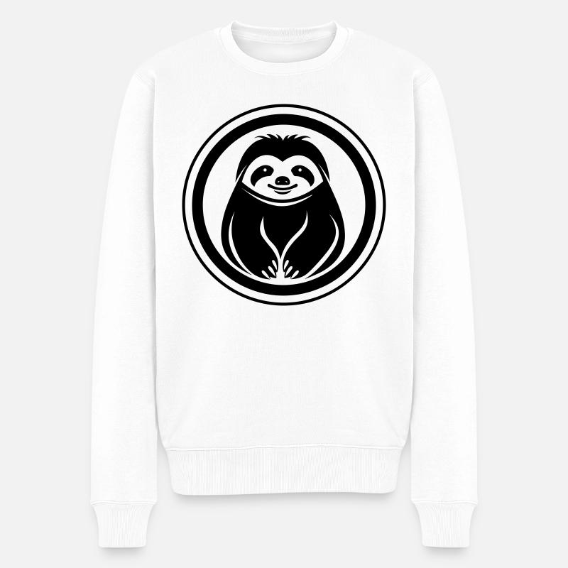 Faul - Männer Premium Bio Pullover - Weiß