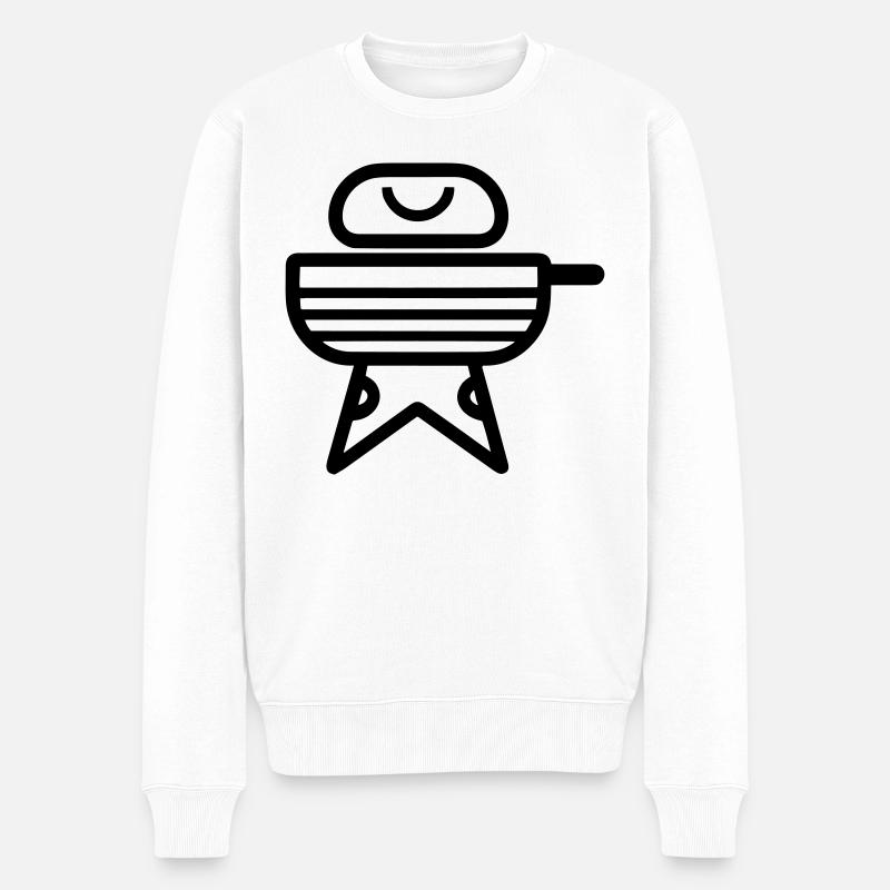 Grillen - Männer Premium Bio Pullover - Weiß