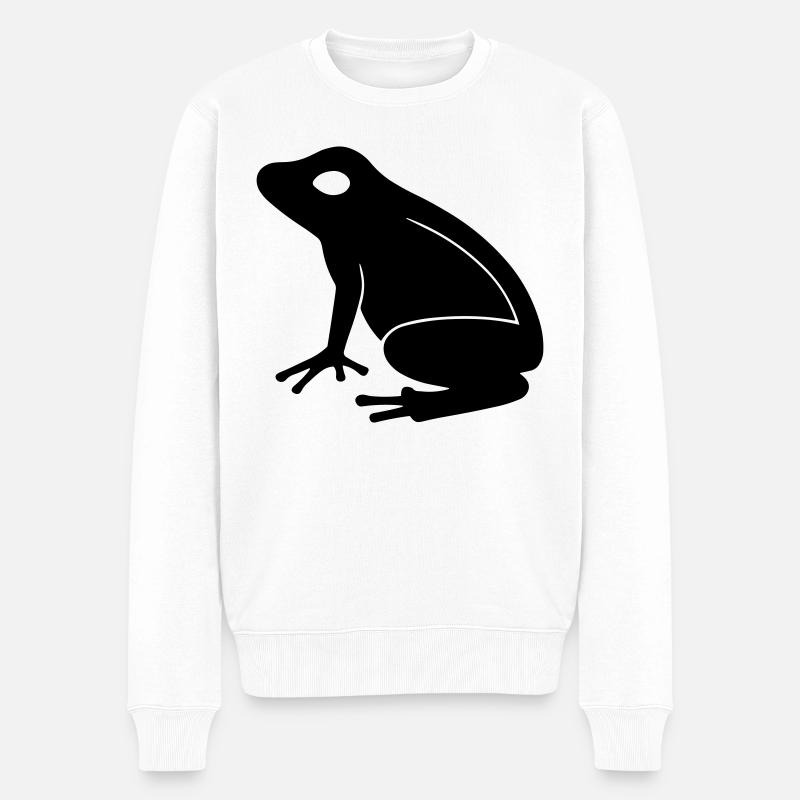 Frosch - Männer Premium Bio Pullover - Weiß
