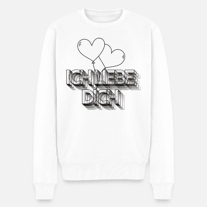 Je t’aime - Pull Premium bio Homme - blanc
