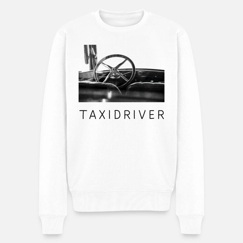 Taxidriver - Männer Premium Bio Pullover - Weiß