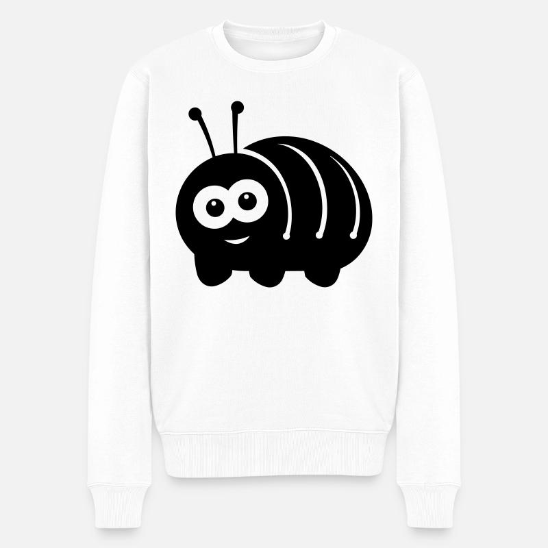 Raupe - Männer Premium Bio Pullover - Weiß