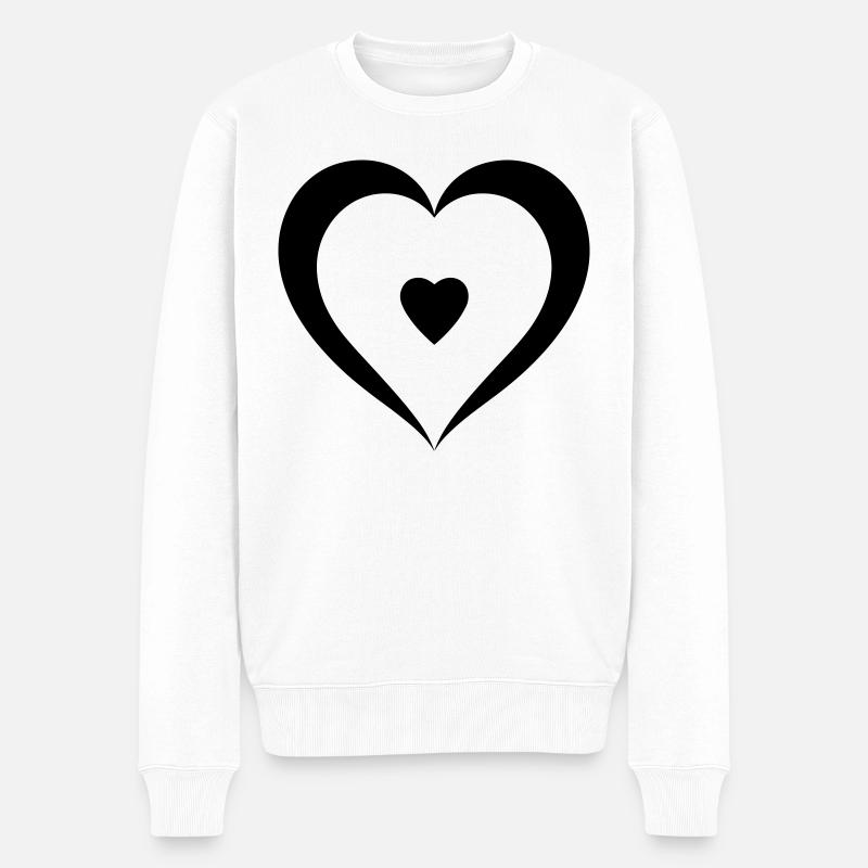 Coeur - Pull Premium bio Homme - blanc