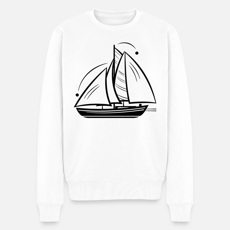 Bateau a voile - Pull Premium bio Homme - blanc