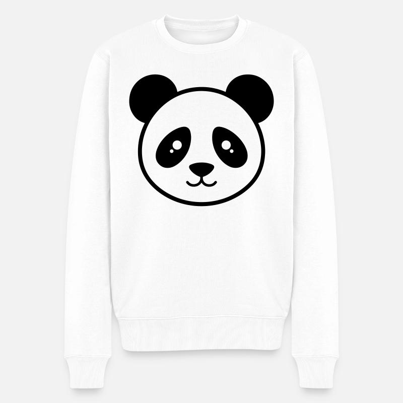 Panda - Pull Premium bio Homme - blanc