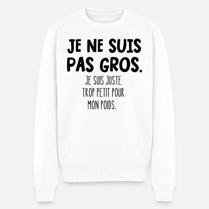 je ne suis pas gros - Pull Premium bio Homme - blanc