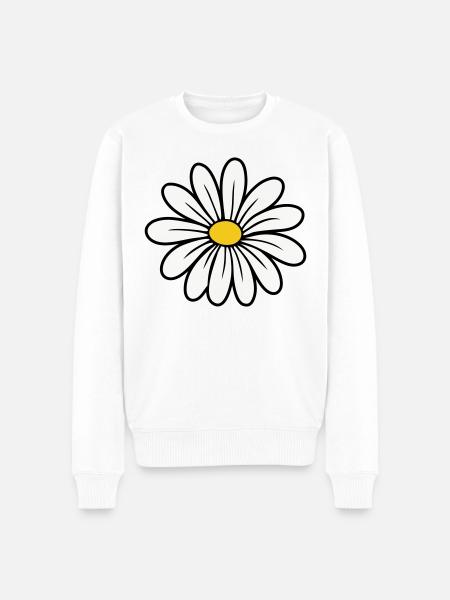 Gänseblümchen - Männer Premium Bio Pullover - Weiß