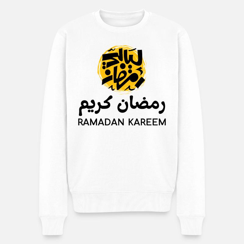 Ramadan Mubarak - Männer Premium Bio Pullover - Weiß