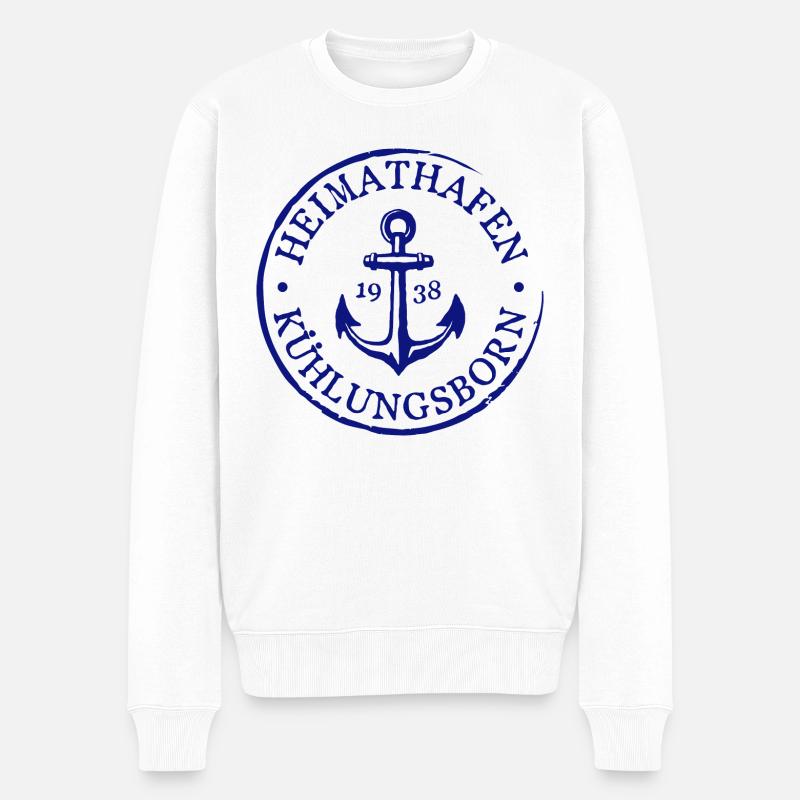 Heimathafen Kühlungsborn 1938 Andenken Geschenk - Männer Premium Bio Pullover - Weiß