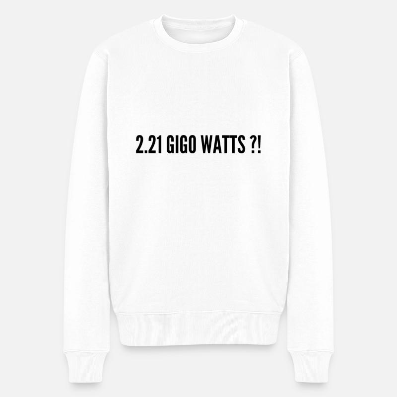 2.21 GIGO WATTS ?! - Pull Premium bio Homme - blanc