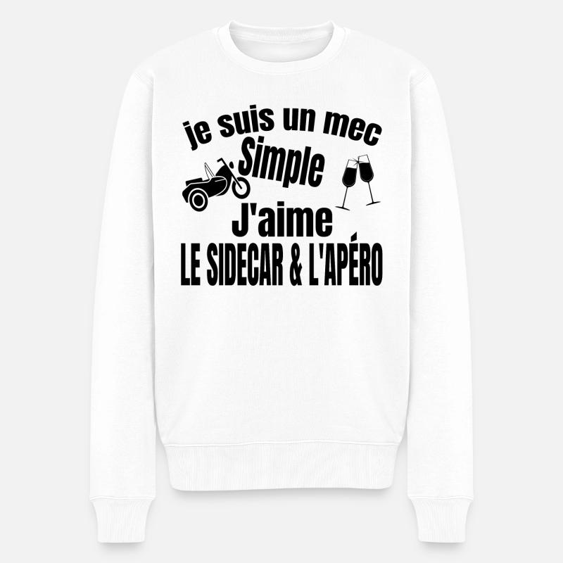 side-car et apéro - Pull Premium bio Homme - blanc