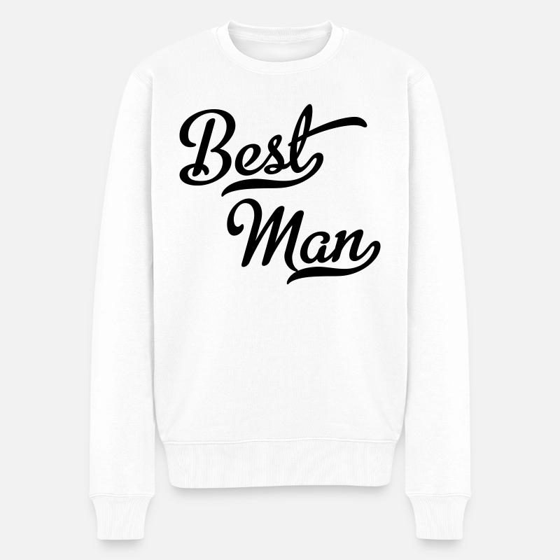 Trauzeuge - Männer Premium Bio Pullover - Weiß