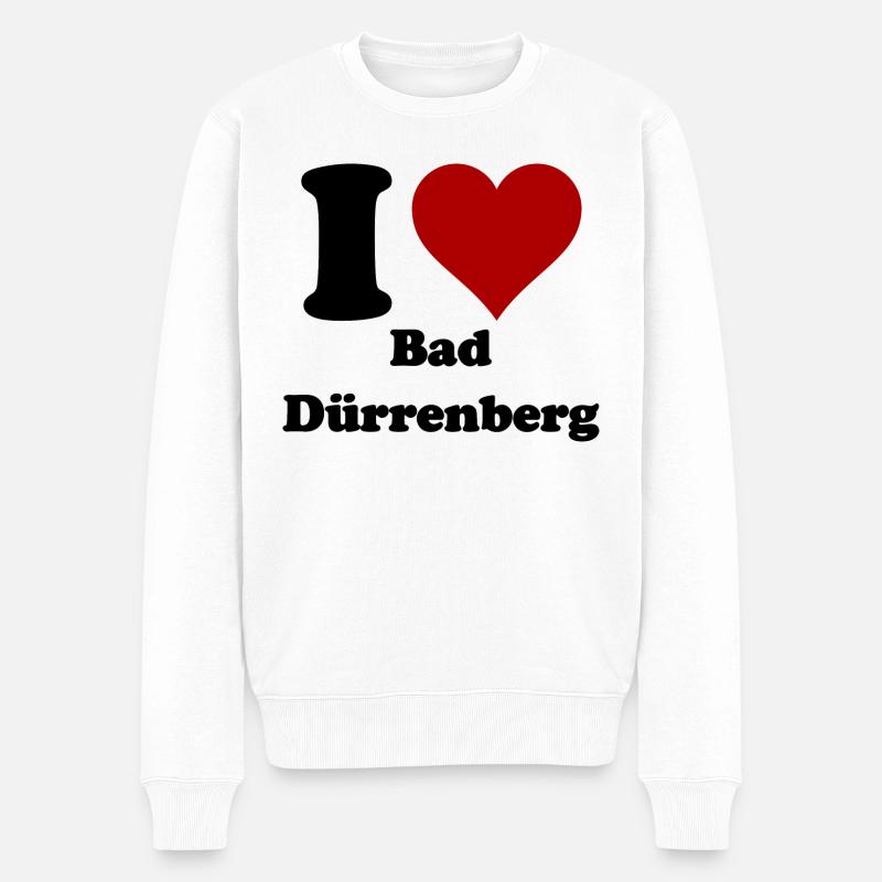 I Love Bad Dürrenberg - Männer Premium Bio Pullover - Weiß